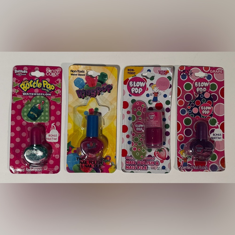 Lotta Luv Set of 4 Scented Grape, Strawberry, Watermelon & Berry Nail Polishes